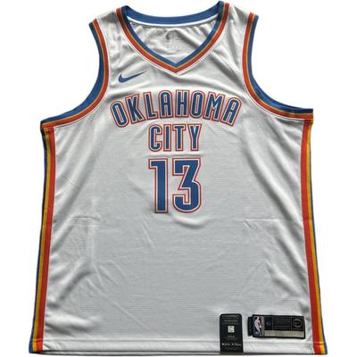 Баскетбольная майка НБА сезон 19-20 Oklahoma City Thunder, в полоску, с V-образным вырезом, без рукавов, унисекс, AV4953-101