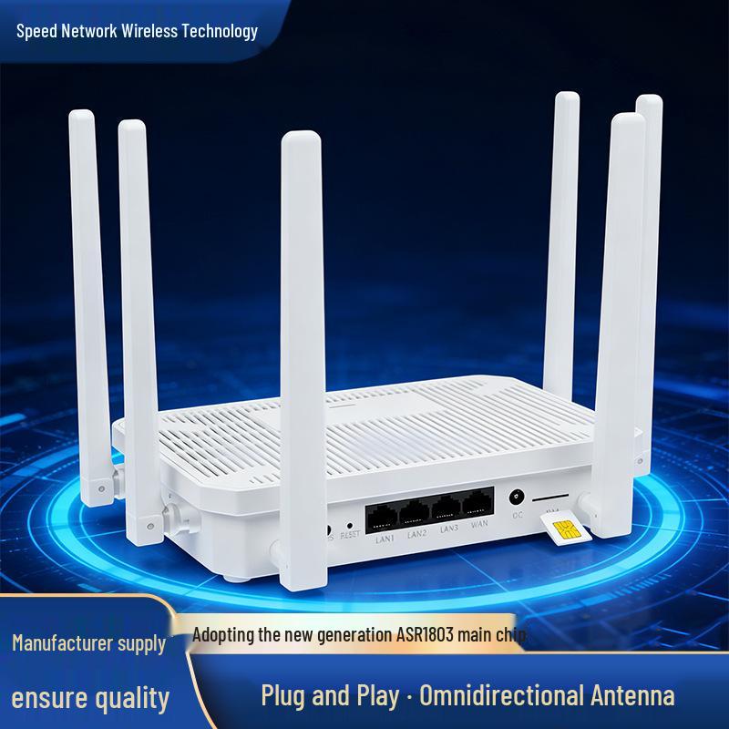 Улучшенный умный беспроводной роутер WIFI6 с 6 антеннами для стабильного, высокоскоростного 4G-сигнала и превосходным проникновением через стены.