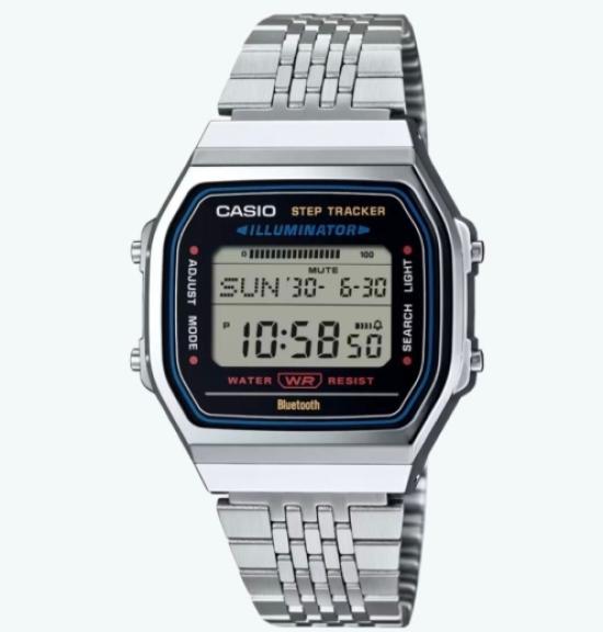 Casio Коллекция STANDARD цифровой Bluetooth мобильная связь шагомер серебристый, ABL-100WE-1AJF Часы.