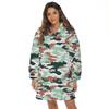 2026 Winter Leopard Camo Printed Hooded Blanket Sweatshirt Couple Home Outdoor