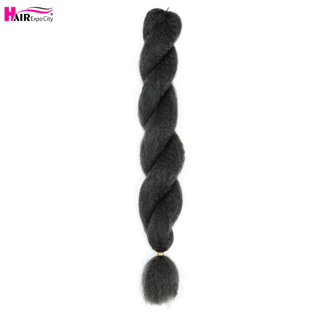 Vixen Crochet Bulk Hair 26 inch Jumbo Synthetic Braiding Hair Fluffy Kinky Straight Crochet Braids Extension Hair Expo City