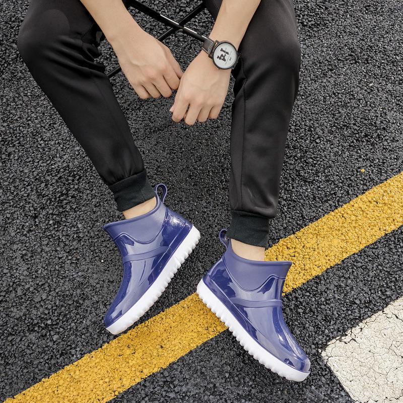 Модные нескользящие резиновые сапоги мужские водонепроницаемые туфли плюшевые теплые рыболовные туфли нескользящие зимние ботинки мужские резиновые сапоги Zapatos De Mujer9