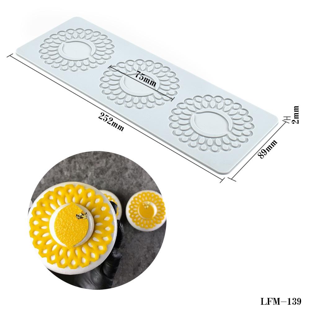 Круглый цветочный венок, кружевной коврик, форма для сахара в форме камешков, форма для пчелы, украшение для десерта, силиконовая форма для кухни, инструмент для выпечки