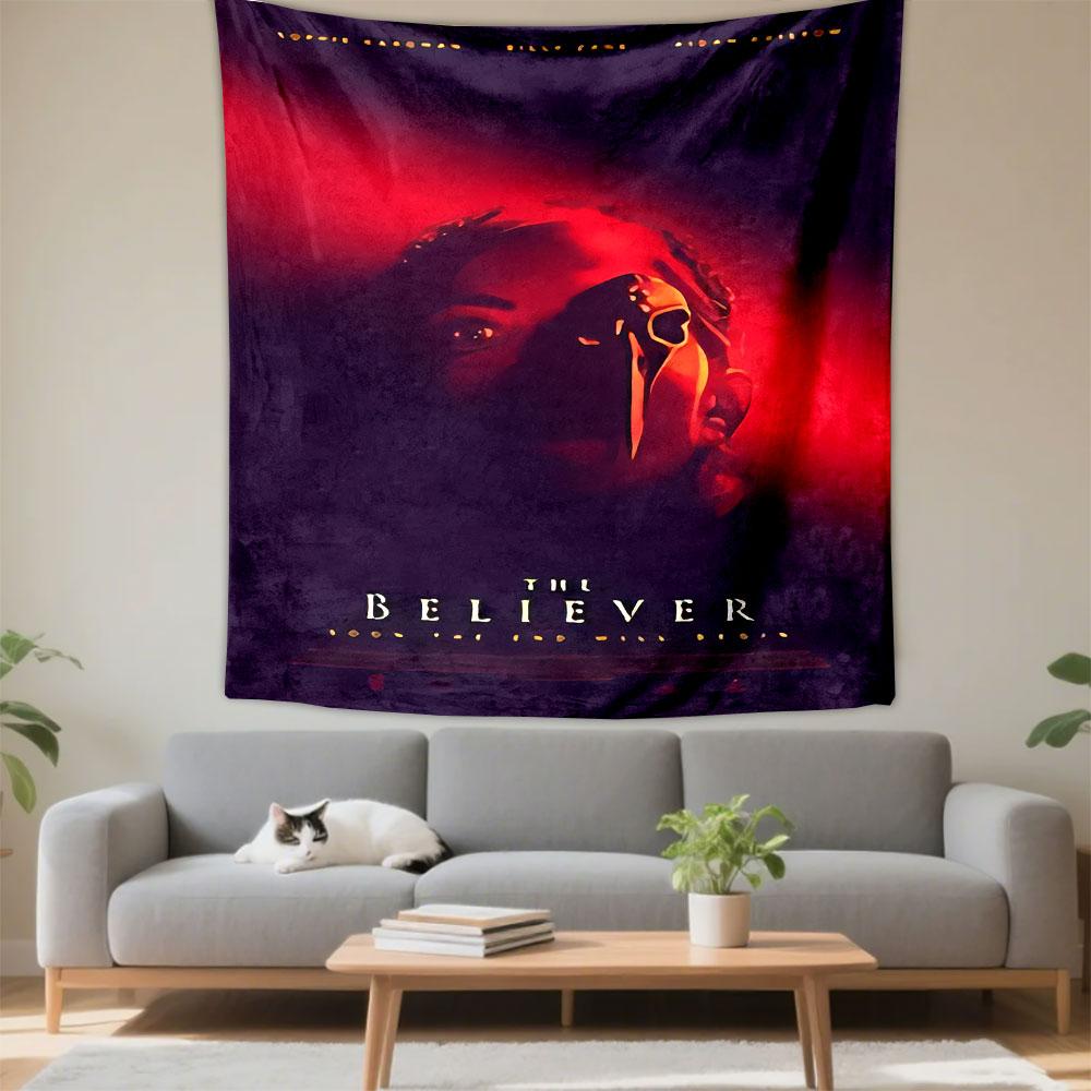 The Believer Movie Poster Tapestry Wall Hanging, Ryan Gosling Indie Film Art, Cinematic Wall Decor for Bedroom Living Room Dorm