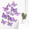 10 Colors 12PCS Butterfly Silver Mirror Decoration Home Room Art 3D DIY Wall Stickers