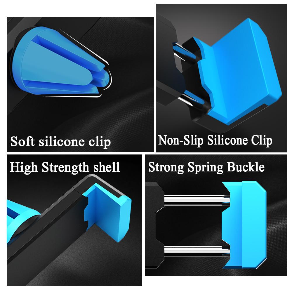 Держатель для телефона в автомобиль для iPhone X XS Max 8 7 6 Samsung Поддержка 360 градусов Крепление на воздуховод Мобильный держатель для автомобиля Подставка для телефона в автомобиль ADM