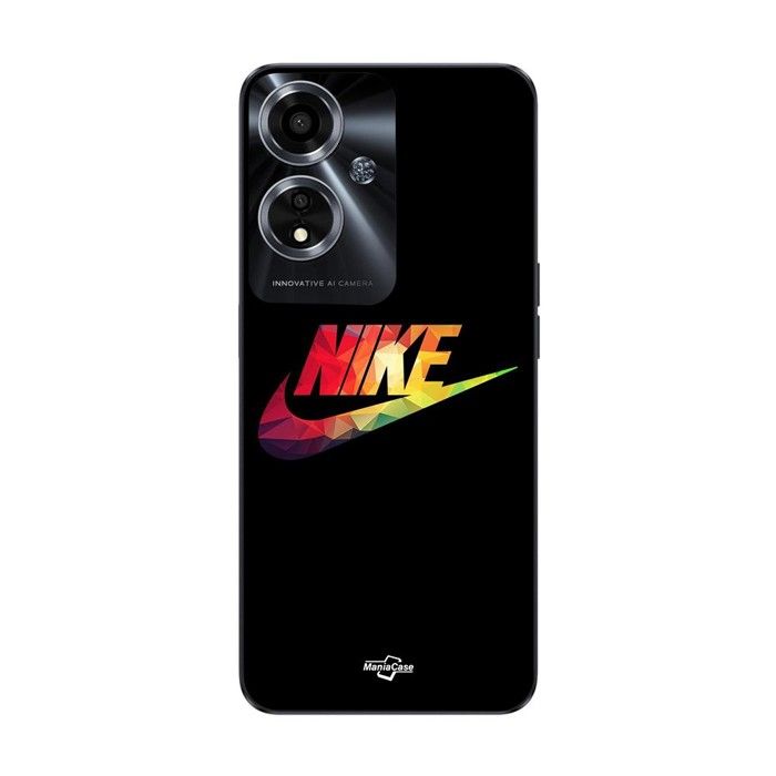 Coque pour Oppo A59 5G nike logo coloré front noir