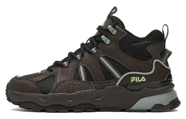 Men's Sneakers FILA High Top Retro Shoes 'Black Brown'