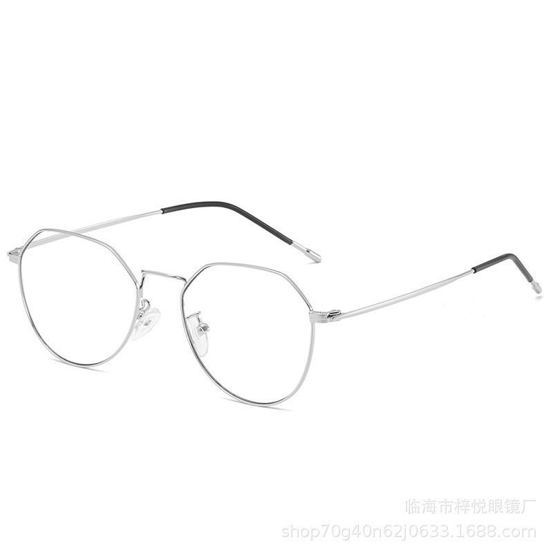 Linhai Ziyue Eyewear Factory, mid-to-high-end men's and women's metal flat glasses, stainless steel frame glasses