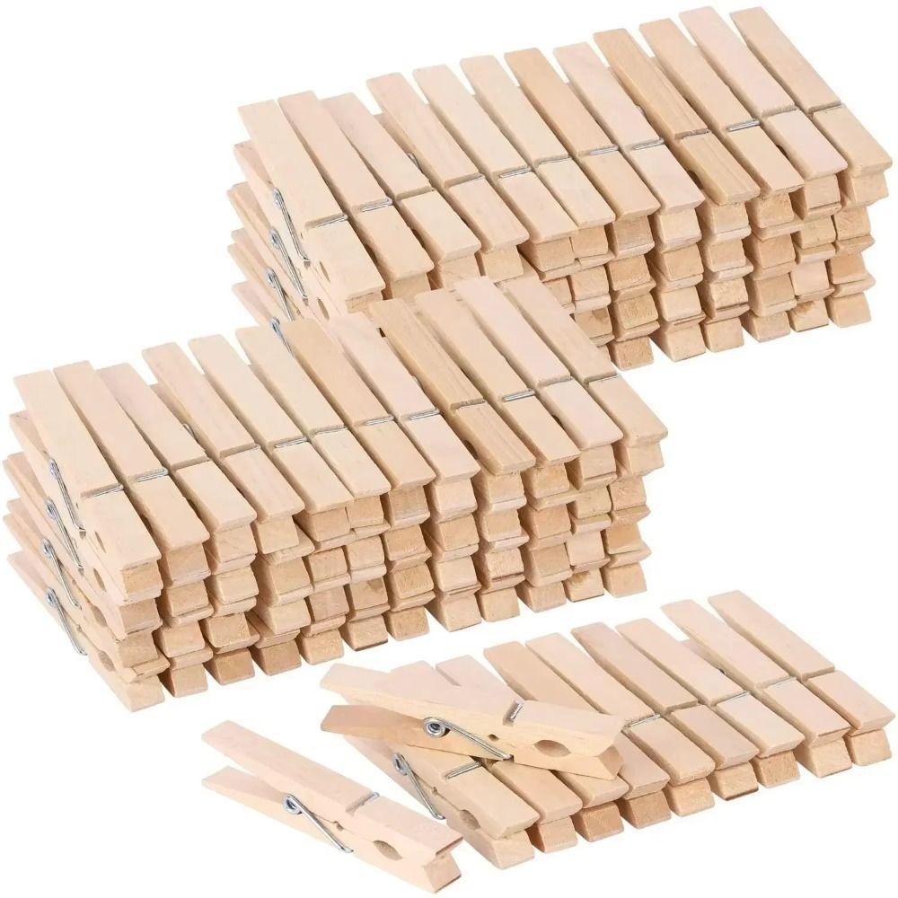 50/100pcs Reusable Clothespin Wooden Wooden Clamp Photo Clips for Hanging Pictures Paper DIY Crafts