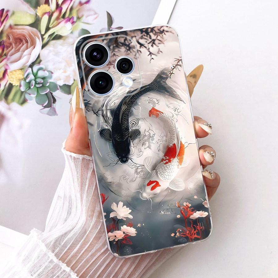 Чехол для OPPO Reno15 Reno 15F Милый Кот Расписной ТПУ Чехол для Телефона для OPPO Reno15 F Reno 15 CPH2825 Защитный Мягкий Силиконовый Capa