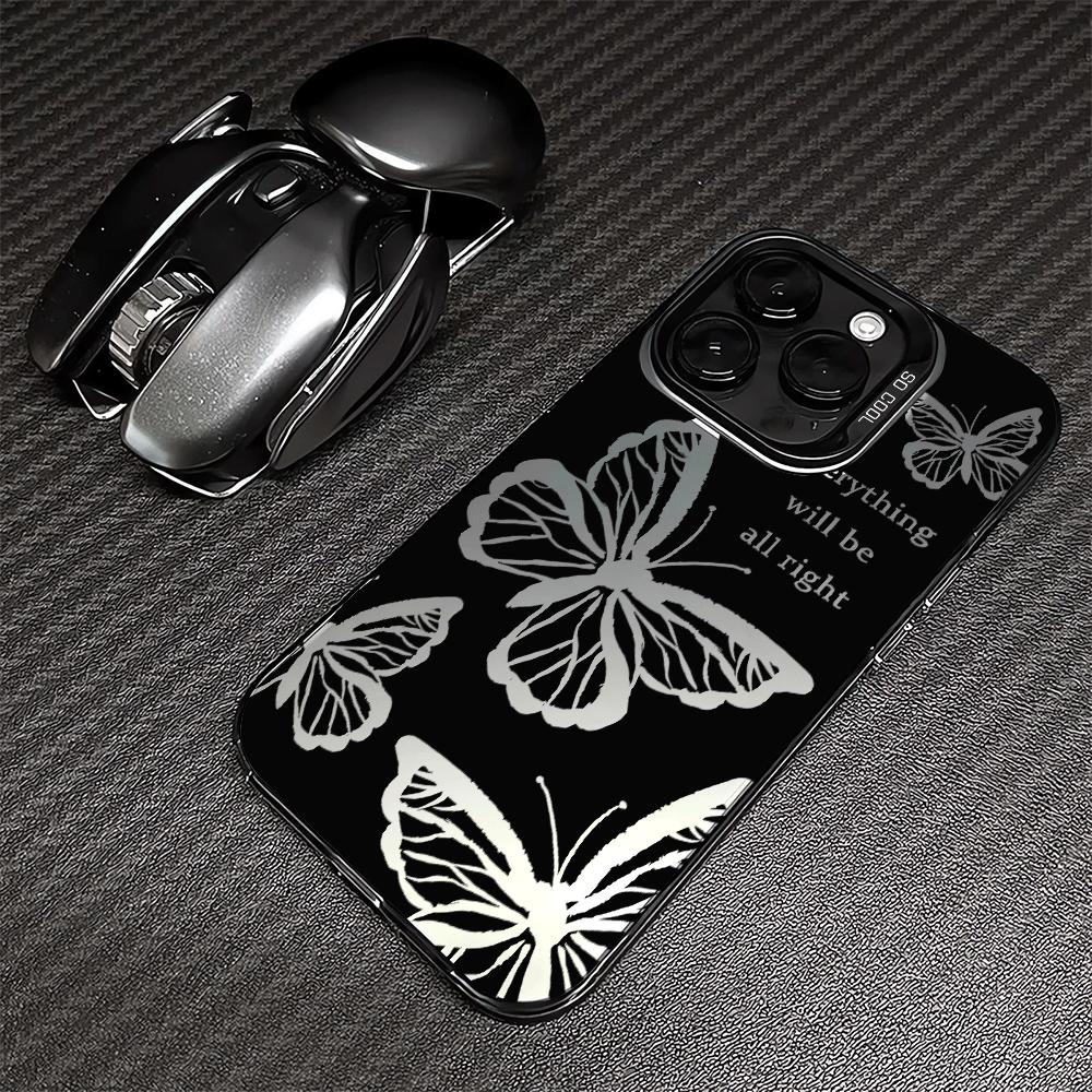 Creative Elegant Butterfly Phone Cover Case for iPhone 17 Pro Max 16 14 Plus 12 Pro 17e 15 13 Air 11