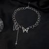 Butterfly Tassel Necklace For Women Hollow Clavicle Chain Simple Jewelry