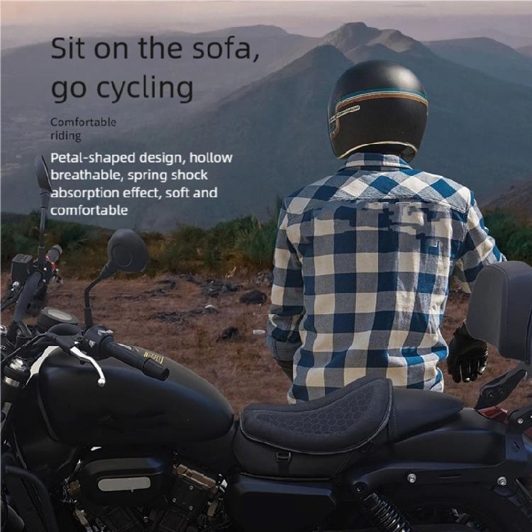 Motorcycle Comfort Gel Seat Cushion Pressure Distribution Sun Protection Water Resistant Pad For Extended Rides