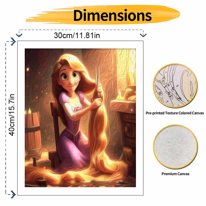 Disney Рапунцель картина маслом набор для рисования картина ручной работы DIY подарок украшение дома настенный декор принцесса длинные волосы поделка набор для рисования по номерам