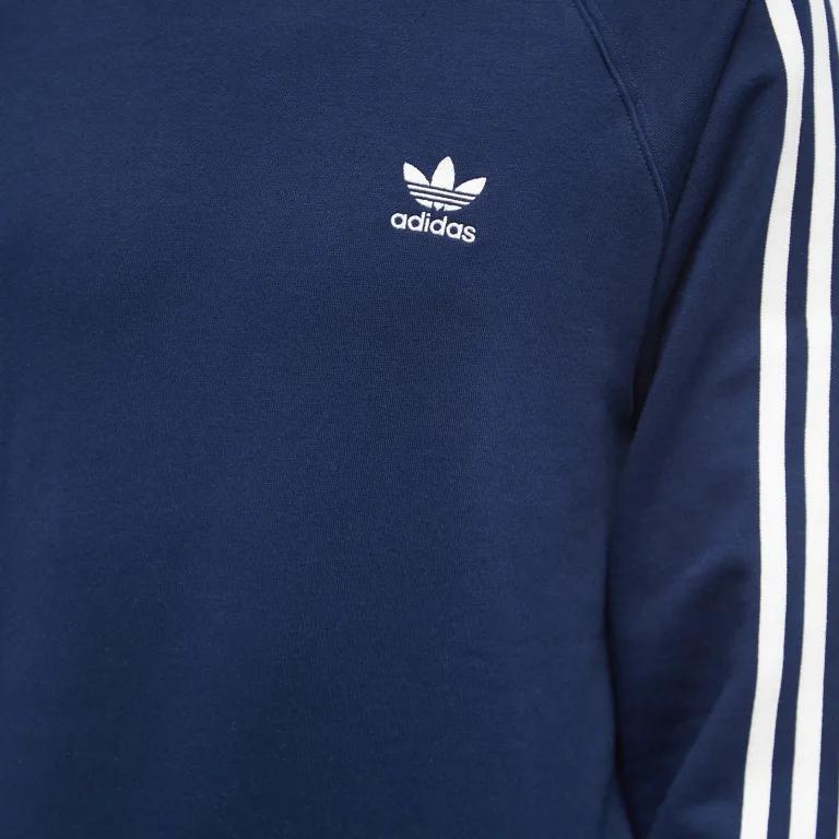 Adidas Толстовка Originals Adicolor Classics с тремя полосками и цветным логотипом, мужская толстовка Night-Indigo IM4515
