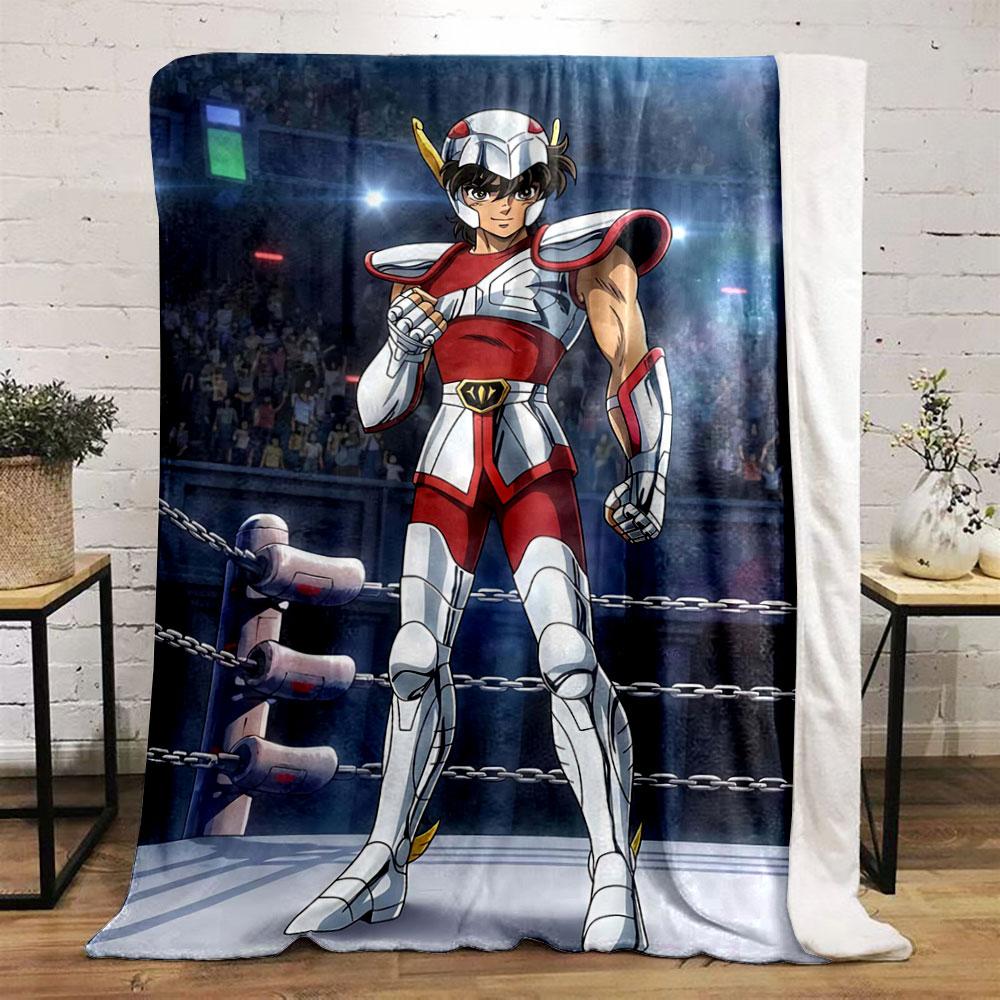 A warrior in red and white armored suit stands in a large ring arena. for all seasons blanket lunch break throw gift