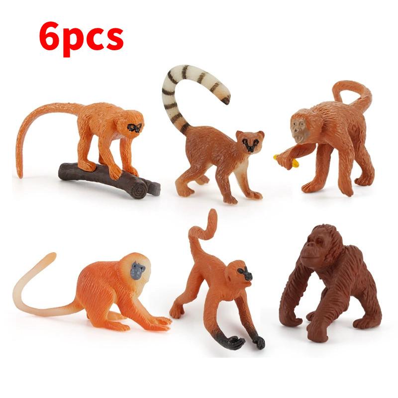 Lifelike Monkey Figurine Plastic Sculpture For Wildlife Education And Decoration