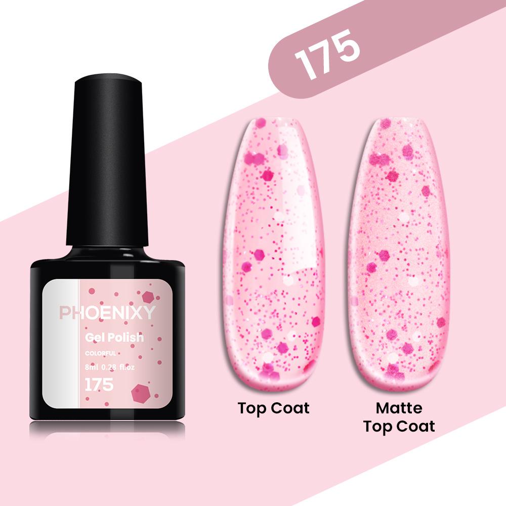 Гель-лак для ногтей PHOENIXY, 8 мл, 10 цветов, блестящий лак для гибридного маникюра, замачиваемый в салоне, домашний дизайн «сделай сам»