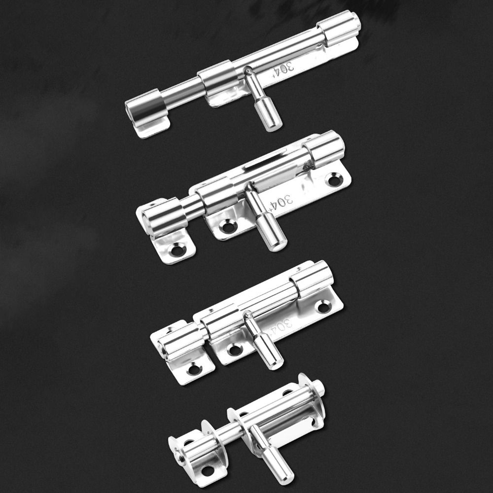 Дверной замок из нержавеющей стали, серебристый/черный, противоугонный, прочный, дверной замок для деревянной двери