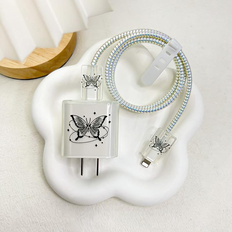 Прозрачный защитный чехол для зарядных устройств Apple 20 Вт/18 Вт и 15-дюймового кабеля передачи данных