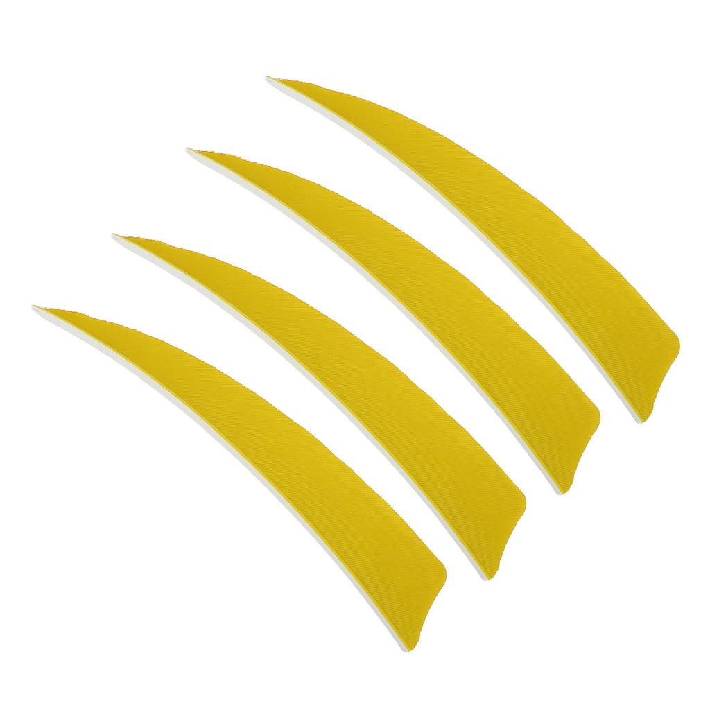 20 шт. Перьевое оперение Высокоскоростные Стабильный полет Стрелы для стрельбы из лука для уличных стрел 4 дюйма Желтый