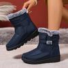 Thermal Snow Boots for Women - Waterproof Mid-Calf Winter Shoes with Anti-Slip Sole & Slavic Embroidery