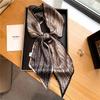 Luxury Long Silk Scarf Female Animal Horse Print Thin Narrow Scarf Bag Hair Band Ribbon Scarfs Women Neckerchief
