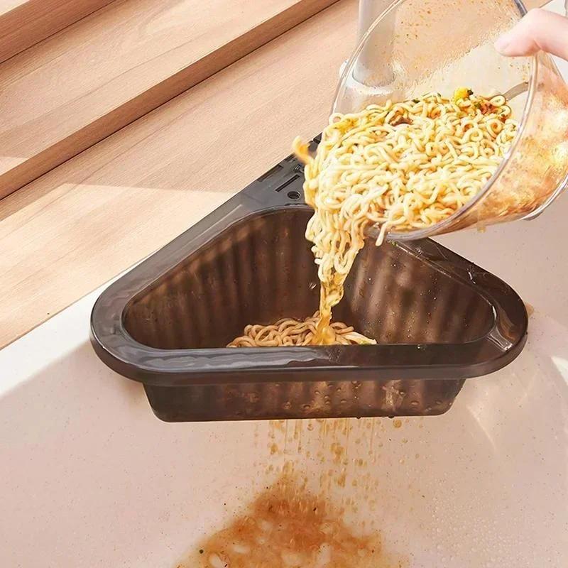 Сливная корзина для кухонной раковины, треугольная корзина для еды, овощей, фильтр для яиц, органайзер для хранения, кухонная полка, стеллаж для сушки