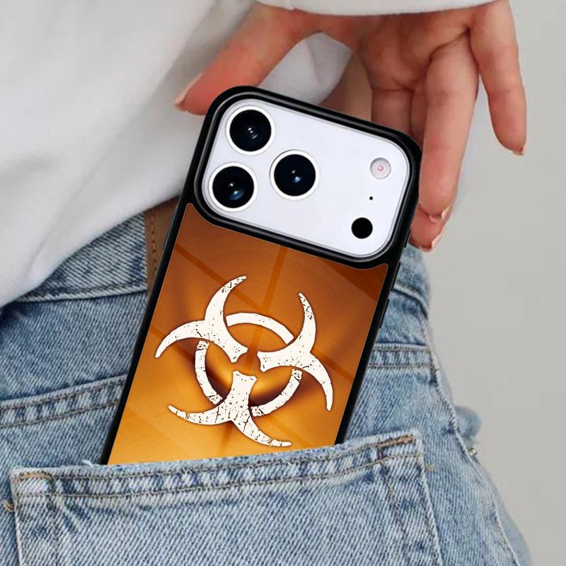 Мягкий чехол для телефона с символом биоопасности для iPhone 16e 15 14 13 12 17 Pro Max Plus Air 17pro Чехол Coque