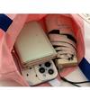 Cute Duck Canvas Tote Bag for Women, Small Handheld Shoulder Purse, Kawaii Cartoon Crossbody Bag for Daily Outings KTB