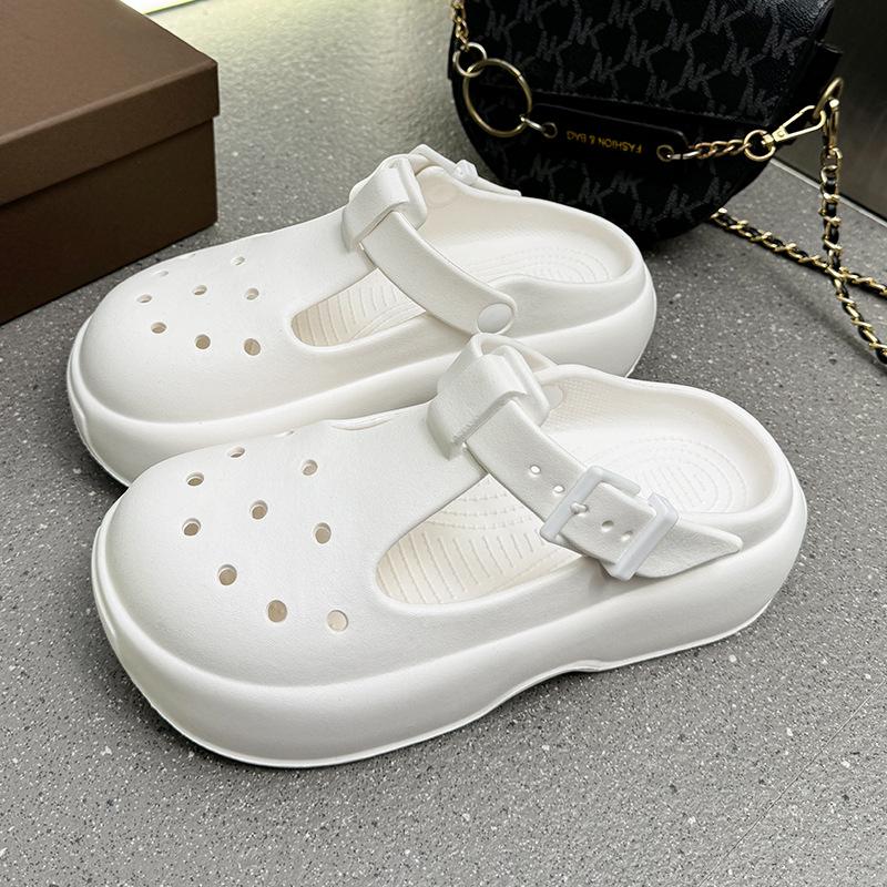 2025 Женские нескользящие сандалии и шлепанцы из ЭВА на толстой подошве, слипоны для ношения в помещении/на улице