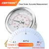 YTN‑60 Axial Liquid Filled Pressure Gauge -0.1MPa-0-60MPa Vibration Proof SS PSI Scale M14*1.5 G1/2 NPT1/4 for Water Air