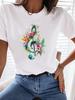 (Asian Size) Print Trend Style Lovely Cute Women Tee Top T Shirt Woman Fashion Female Short Sleeve Clothing Graphic T-shirts