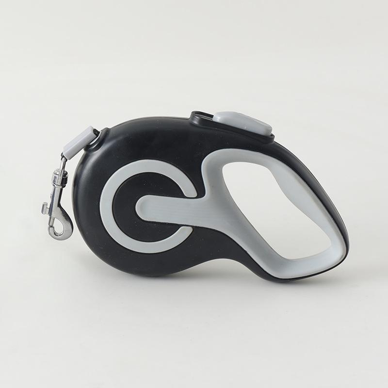 Светоотражающий выдвижной поводок для собак с резиновым покрытием для использования на открытом воздухе