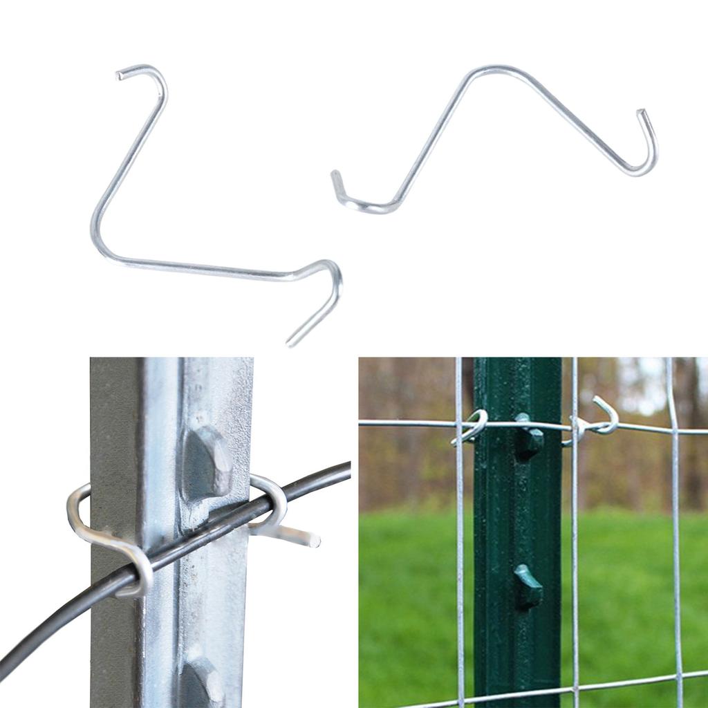 200 шт. оцинкованных зажимов для проволоки для забора, быстрая установка креплений для столбов, простое решение для надежного крепления столбов для ограждения