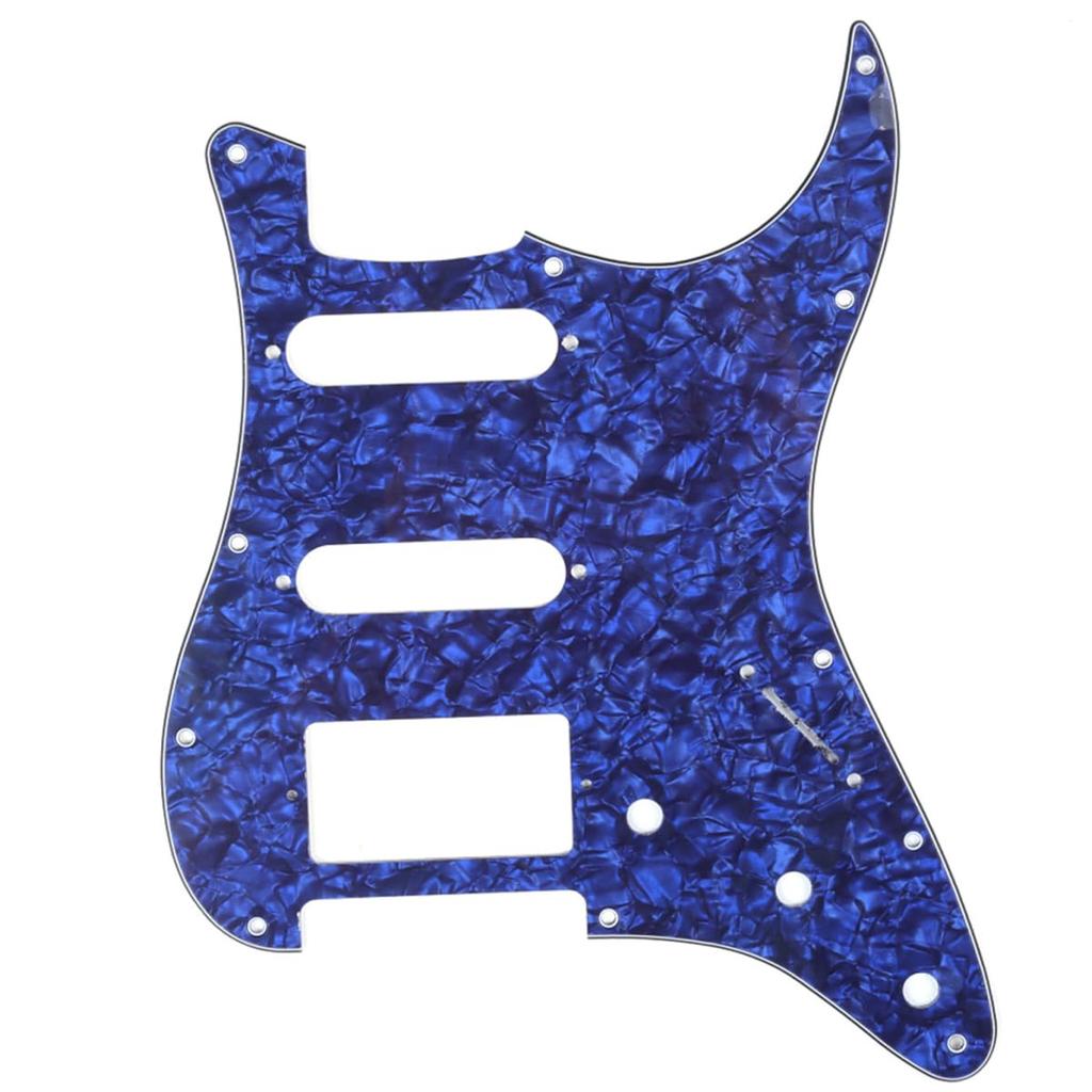Musiclily SSH 11 Hole Strat Pick Guard для Fender Standard Stratocaster Electric Blue Pearl 4P American/Mexican Guitar,