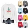 Women's Fashion Casual Long Sleeve Loose Christmas Printed Sweatshirt