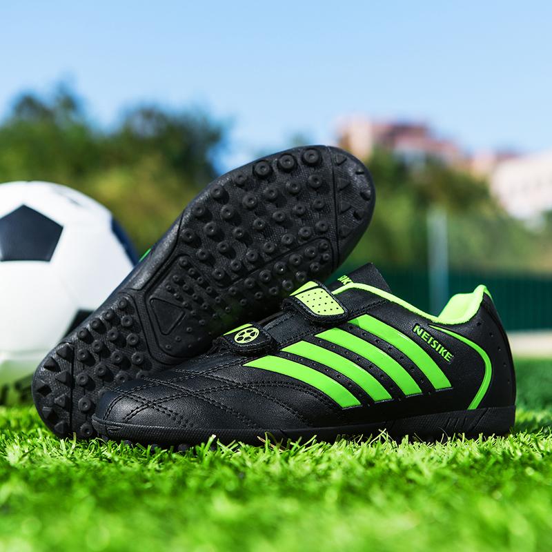 Children and Adolescents Large Size Shock-absorbing Non-slip Wear-resistant Velcro Short Nail Outdoor Football Shoes Training Shoes