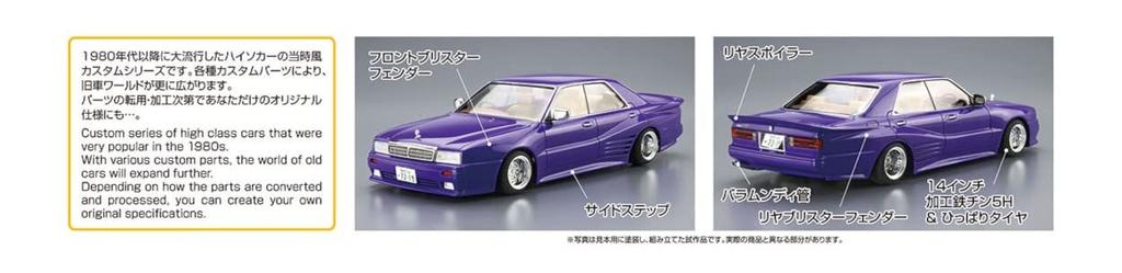 Aoshima Bunka Kyozaisha The High Socar Series Nissan Y31 Cima Plastic Model Molding Color 1/24 No.4