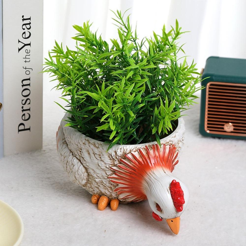 Ручная работа Животные Суккуленты Горшки Смола Поделки Контейнер для растений Посадочный Декор