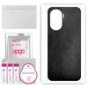 apgo Protective Skin Sticker for the Back Compatible with Honor X40i, Wrap Film, Foil, Vinyl - Pattern Black Leather