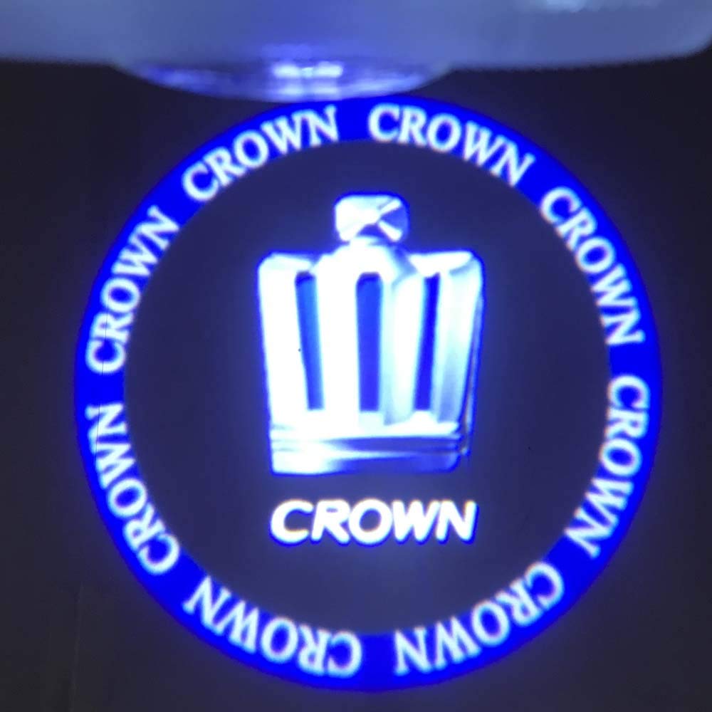 Набор светодиодных ламп для приветствия с логотипом Minile Crown, подсветка двери, светодиодная проекция логотипа Minile Crown для замены штатных ламп в дверях автомобилей серии Crown