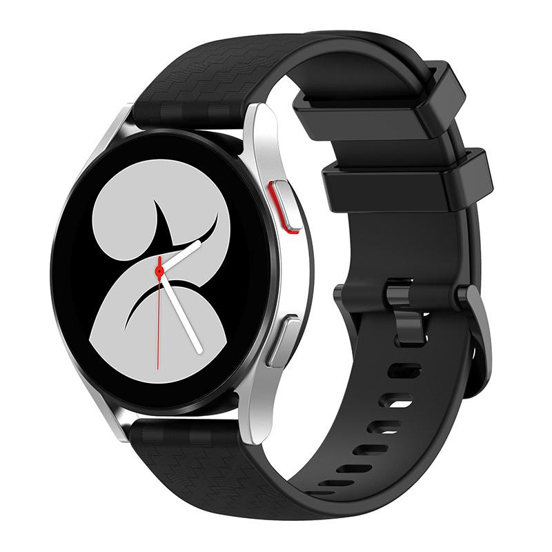 For Garmin Samsung Polar Huami Huawei 20mm Carbon Fiber Silicone Watch Band Replacement Wrist Strap