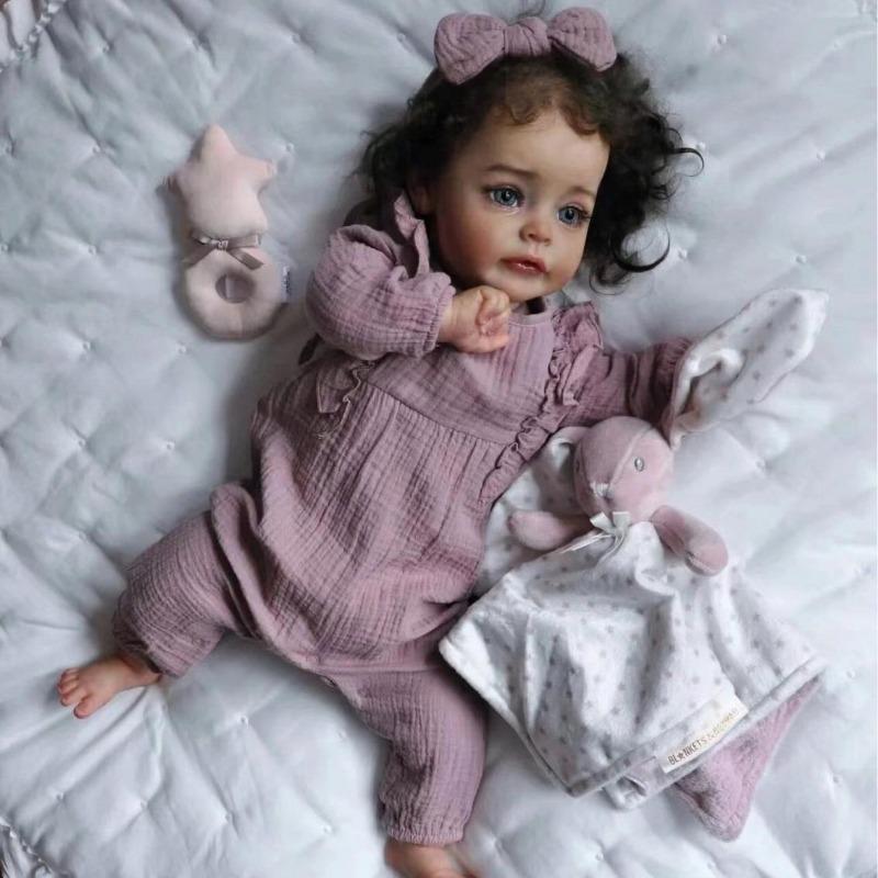 Куклы Reborn Baby Dolls Девочка 45 см 17,7 дюйма Реалистичные куклы новорожденных младенцев, которые выглядят как настоящие куклы, мягкое силиконовое виниловое тело