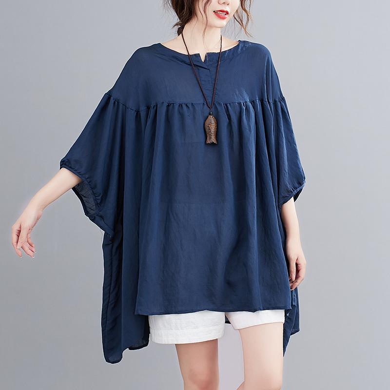 DIMANAF 2024, женская футболка больших размеров с принтом, лоскутные топы с круглым вырезом, свободные летние футболки 2024, новые однотонные футболки синего цвета