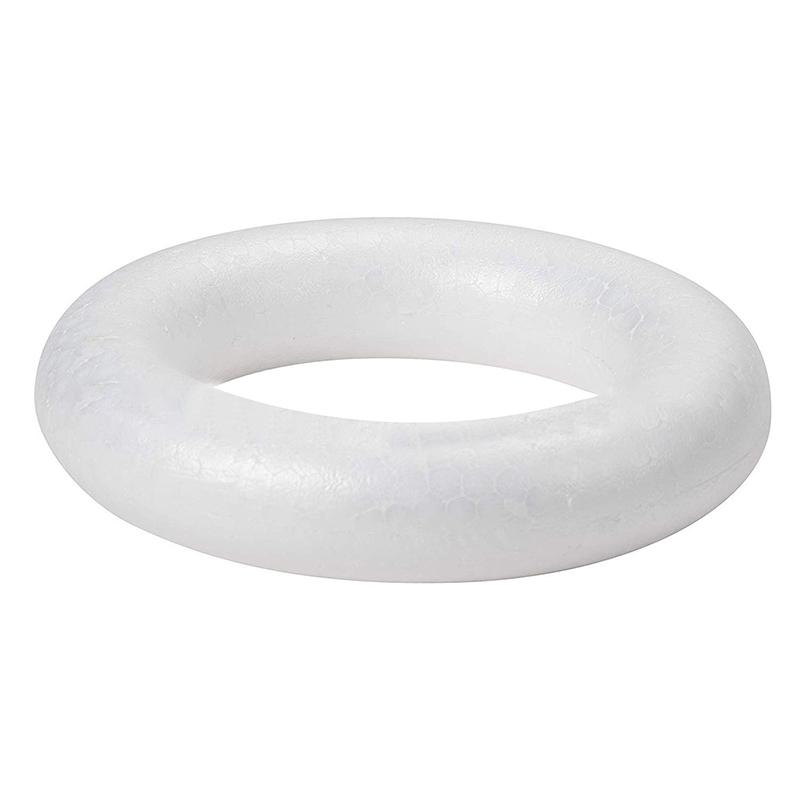 White Round Polystyrene Foam Ring For Christmas Crafts Diy Handmade Wreath Wedding Holidays Home Party Decoration