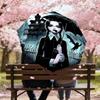 1PC haunted house umbrella Umbrella-8-Rib Reinforced, Automatic Open, Lightweight & Durable, Cute Fashion Accessory for Outdoor, W134
