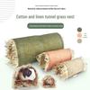 Pet Rabbit Tunnel & Grass Nest Pad for Bunny, Guinea Pig, Chinchilla, Hamster