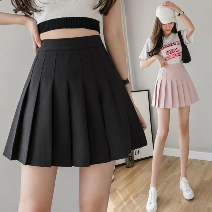 Female Spring Summer Korean Skirt Shorts Women High Waist Sexy Mini Skirt School Short Pleated Kawaii Japanese Skirt